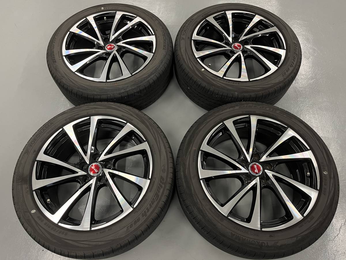 [中古] 【32エクストレイル 】 19X8J +43 114.3/5H ヨコハマ YOKOHAMA BlueEarth RV-02 225/55 R19 SET管理[20230921-001]の画像1