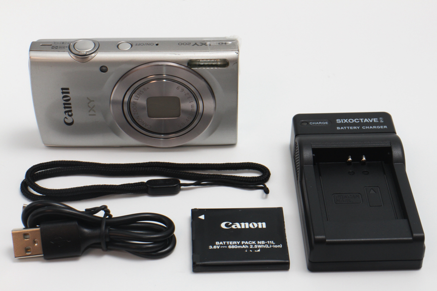 4181- キヤノン CANON デジタルカメラ IXY 200 シルバー 良品