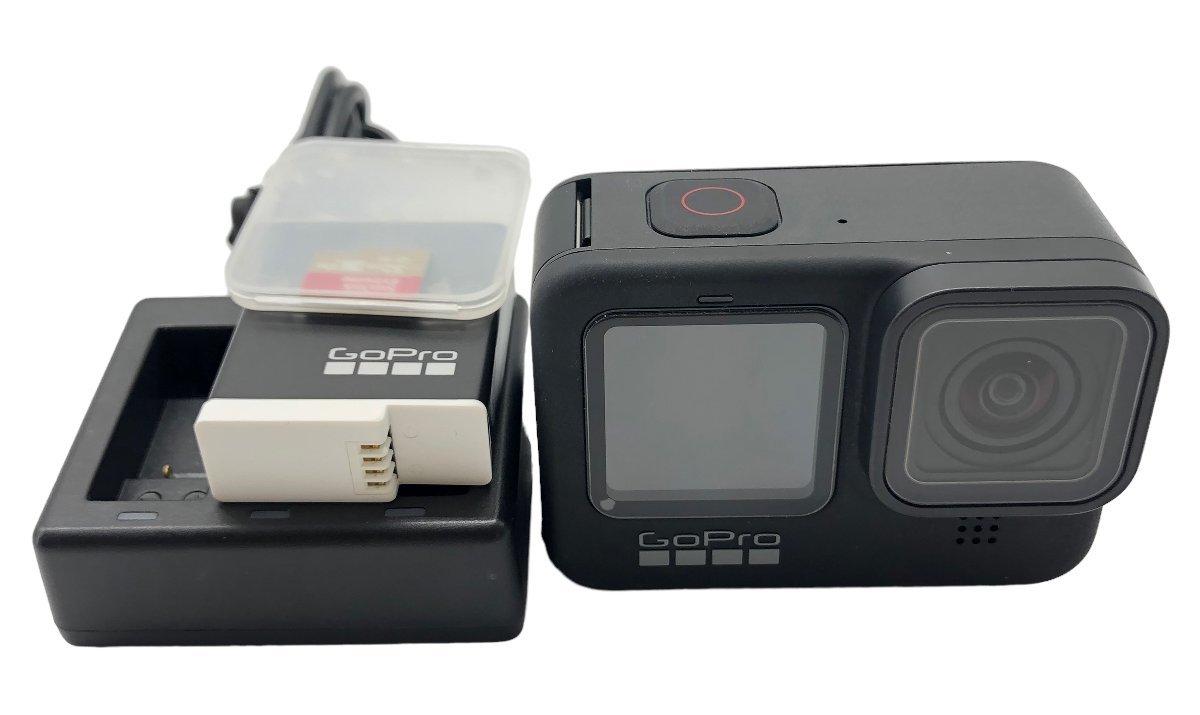 【送料無料】GoPro9 ゴープロ9 BLACK 本体 バッテリー 充電器 SDカード カメラ 撮影 中古美品