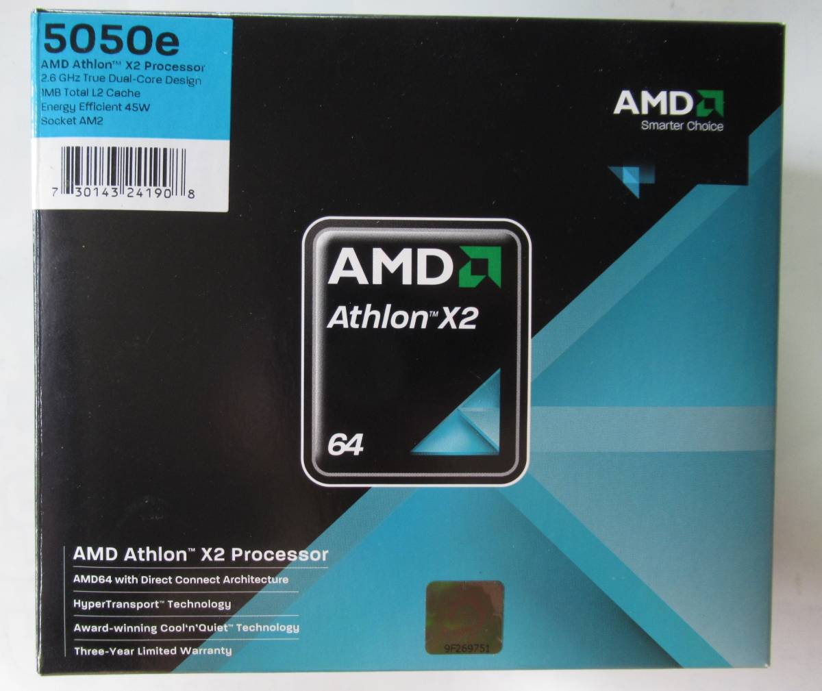 [CPU] Athlon X2 Dual-Core 5050e SocketAM2 /送料無料 2008 AMD TDP45W 2.6GHz 低消費電力 ADH5050IAA5DO_画像7