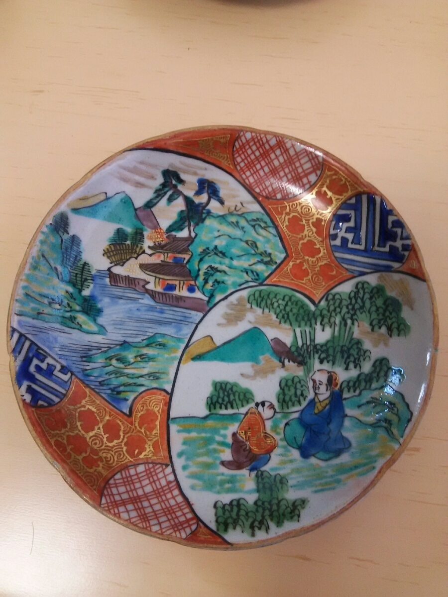 ☆ 九谷焼 庄三 赤絵金彩 古い皿5枚セット | noonanwaste.com