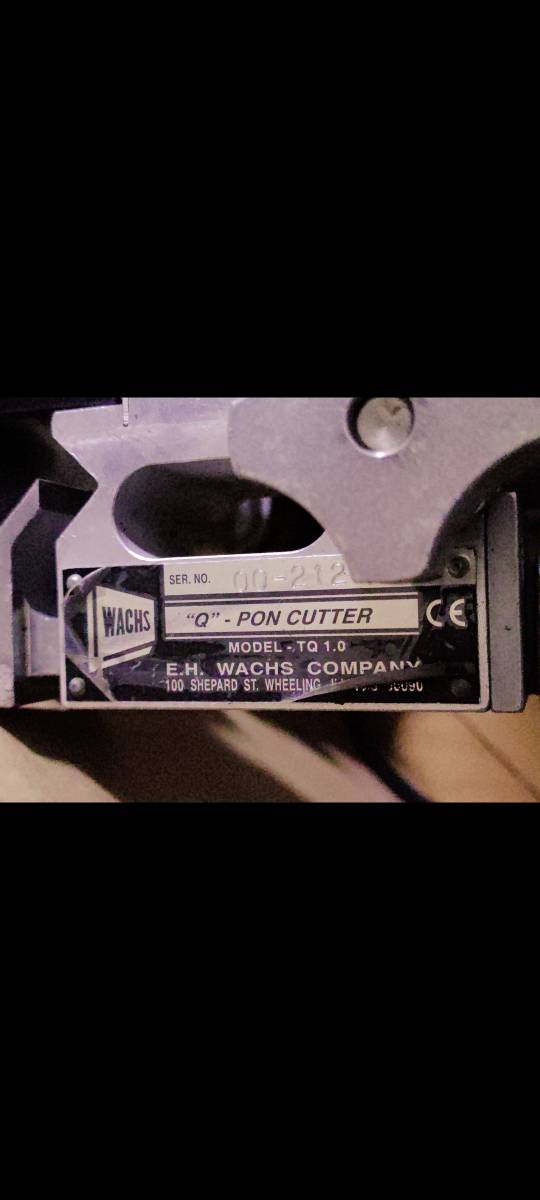 WACHS 'Q' PON CUTTER TQ 1.0 チューブカットオフソー WACHS 'Q' PON CUTTER TQ 1.0 チューブカットオフソー