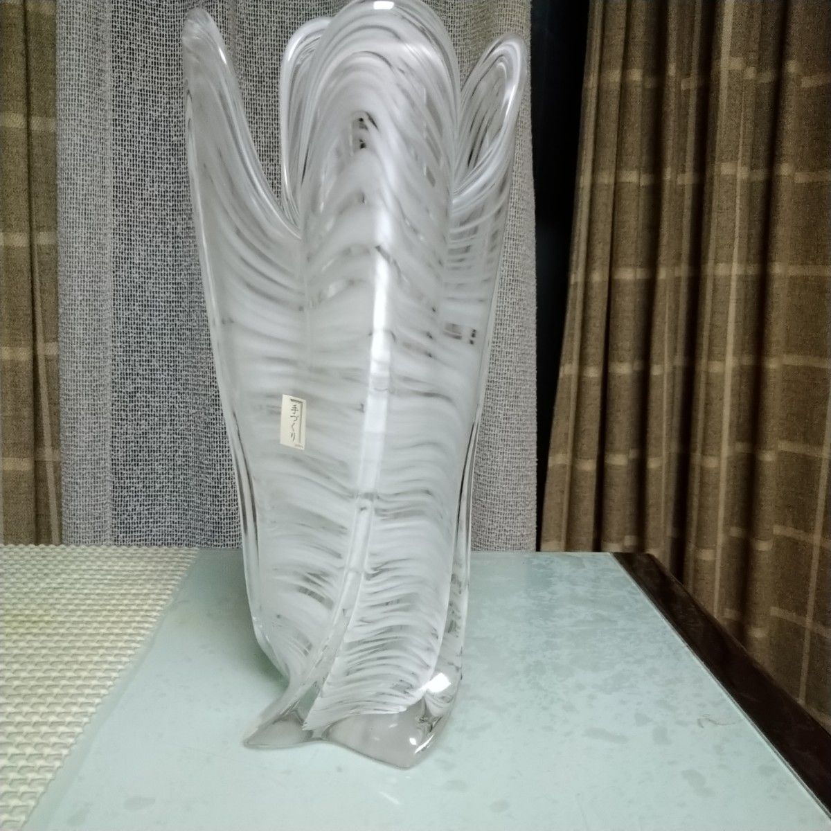 ガラス細工 昭和レトロガラス花瓶花器インテリア岩津ヴィンテージ