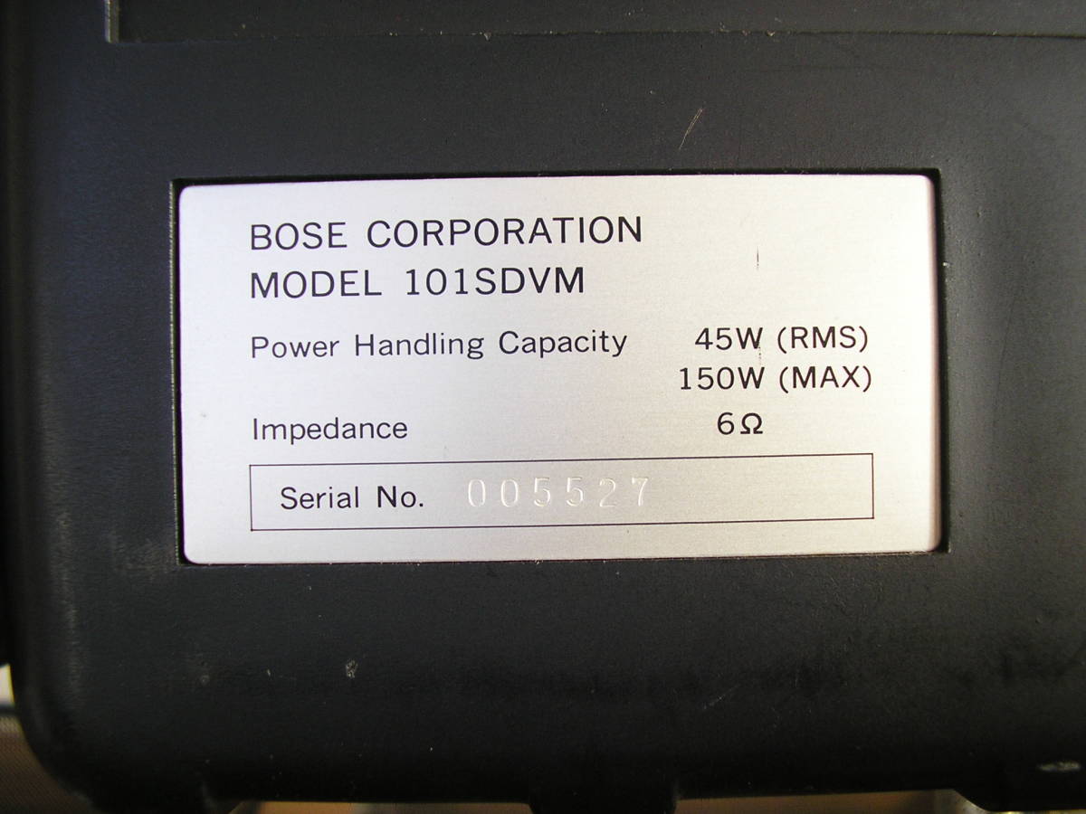 BOSE　１０１　SDVM　×２　／　パンスタンド　GMA-3　／　スピーカーケーブル　ＡＴ　ＰＣＯＣＣ　４，８ｍ×２　セット_画像5