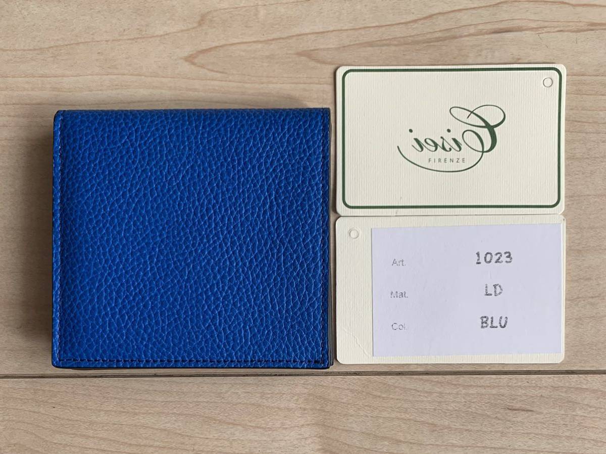 ◎未使用品◎ CISEI（シセイ）二つ折り財布 本革 青色 参考価格 68,200円位