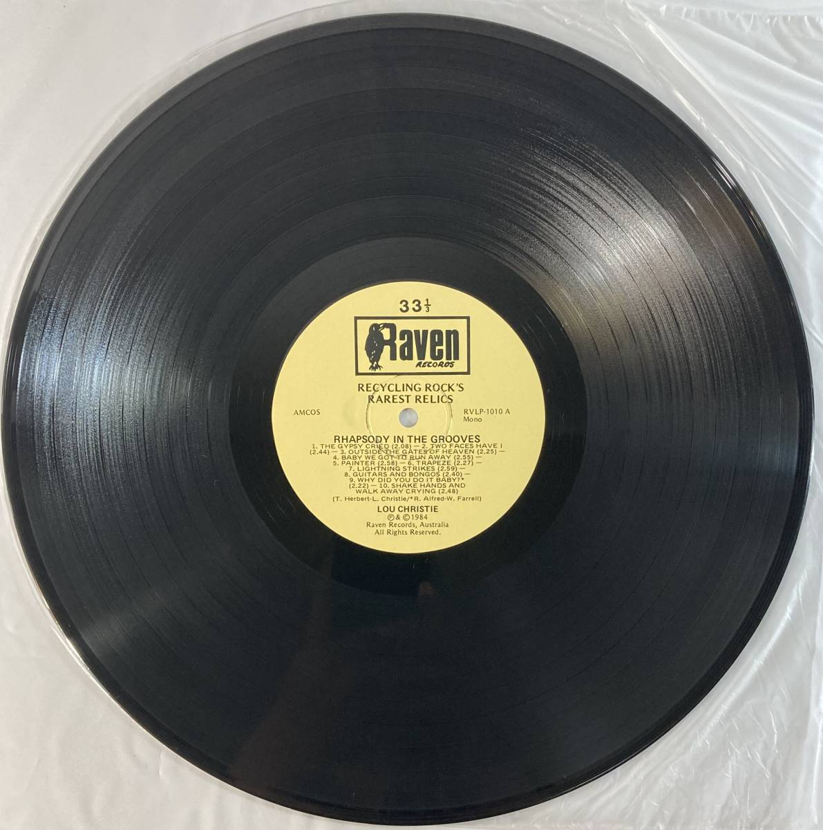 ルー・クリスティ (Lou Christie) / Rhapsody In The Grooves - His Finest Recordings 1962-1969 Vol.1 豪盤LP Raven RVLP-1010の画像3