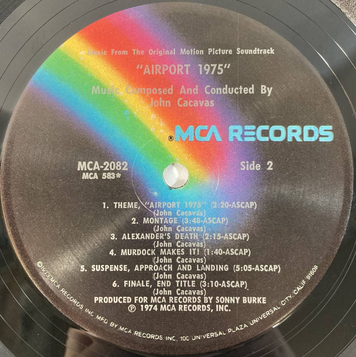 エアポート'７５ (1974) ジョン・カカバス 米盤LP MCA MCA-2082 Cutout_画像6