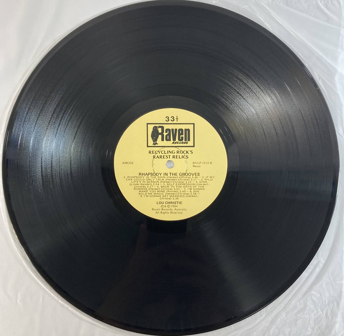 ルー・クリスティ (Lou Christie) / Rhapsody In The Grooves - His Finest Recordings 1962-1969 Vol.1 豪盤LP Raven RVLP-1010の画像5