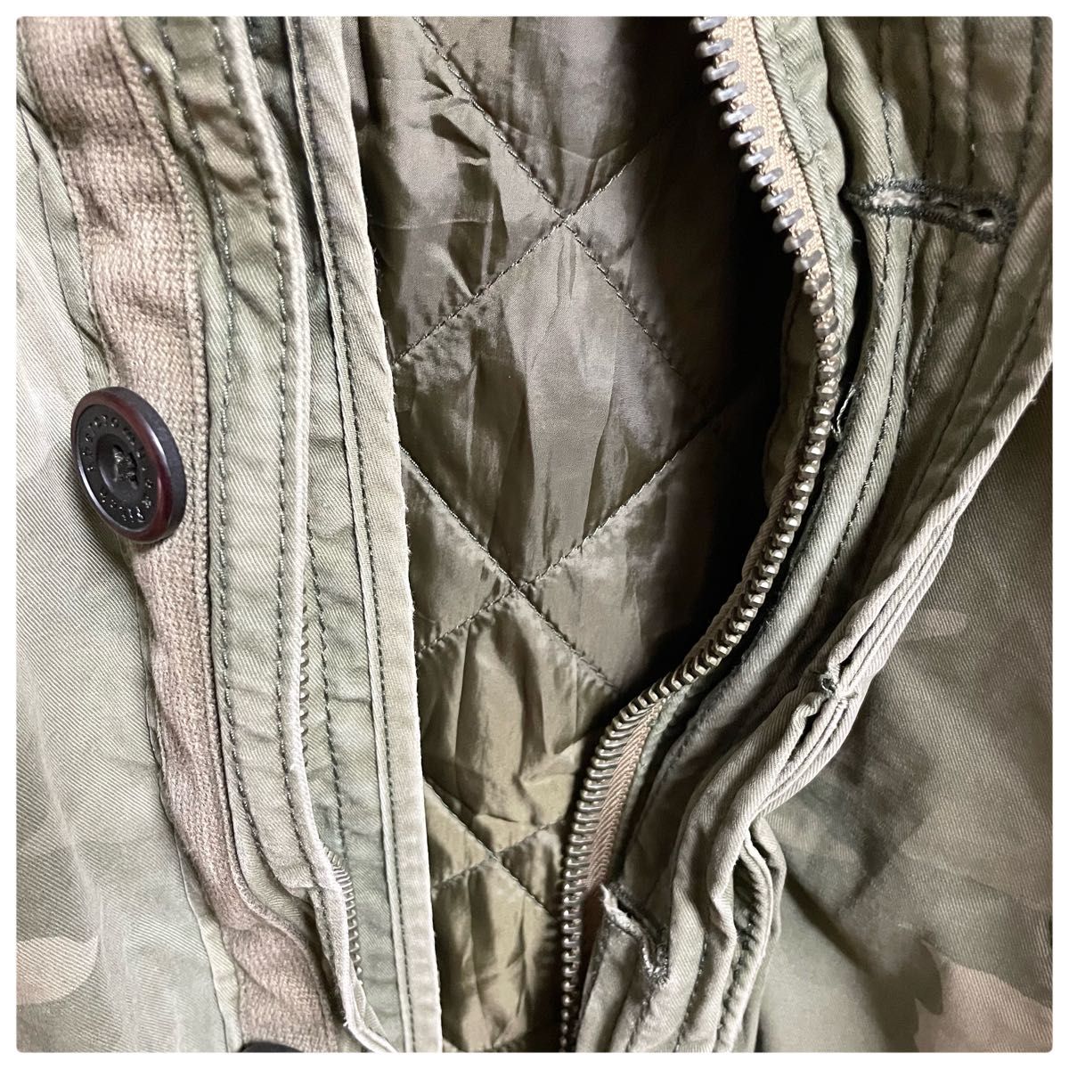 Abercrombie&Fitch アバクロ 中綿キルティング迷彩ジャケットL