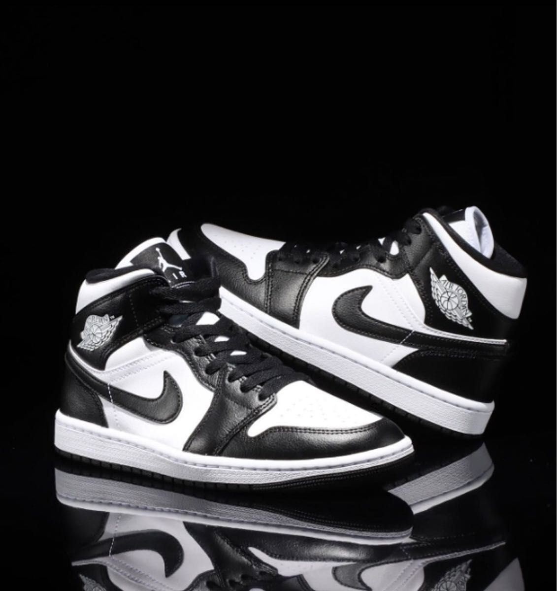 ラスト①点 【新品】NIKE AIR JORDAN 1 MID パンダ ホワイト ラスト①点 【新品】NIKE AIR JORDAN 1 MID パンダ ホワイト
