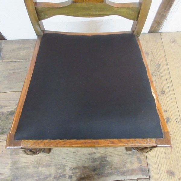イギリス アンティーク 家具 ダイニングチェア 椅子 イス バルボスレッグ 店舗什器 木製 オーク 英国 DININGCHAIR 4326e_画像7