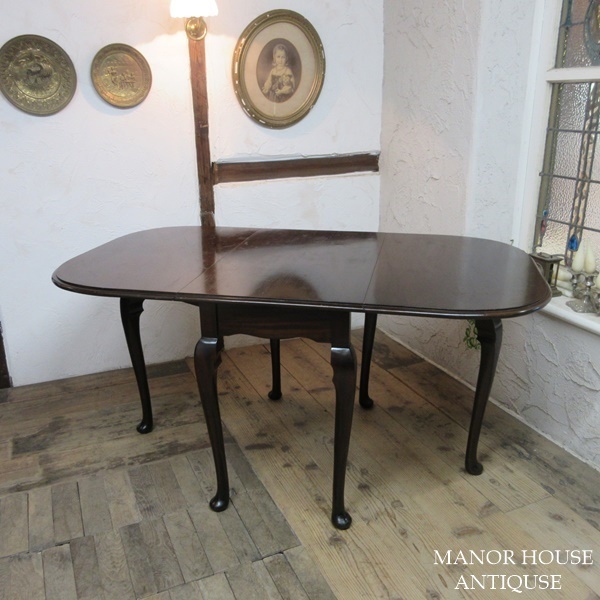 イギリス アンティーク 家具 ダイニングテーブル ドロップリーフテーブル バタフライテーブル 木製 英国 TABLE 6375d
