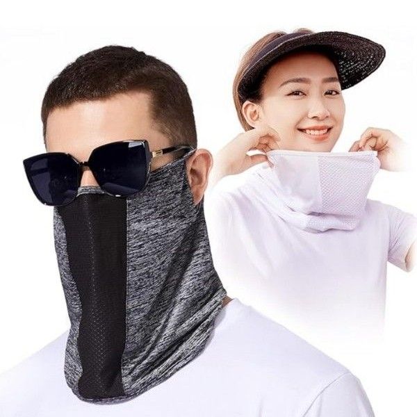 UVカットフェイスカバー マスク 日焼け防止 紫外線対策 2枚セット