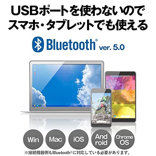 バッファロー 5ボタン Bluetooth 5.0 Blue LED マウス ブラック 戻る/進むボタン搭載 省電力 BSMBB305BK_画像2