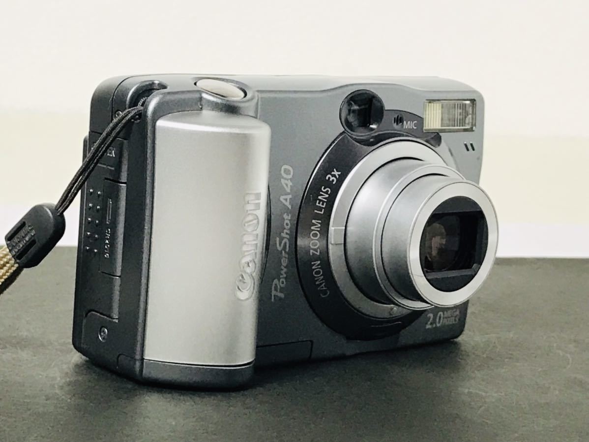 美品 Canon PowerShot A40 デジタルカメラ デジカメ 単三電池-