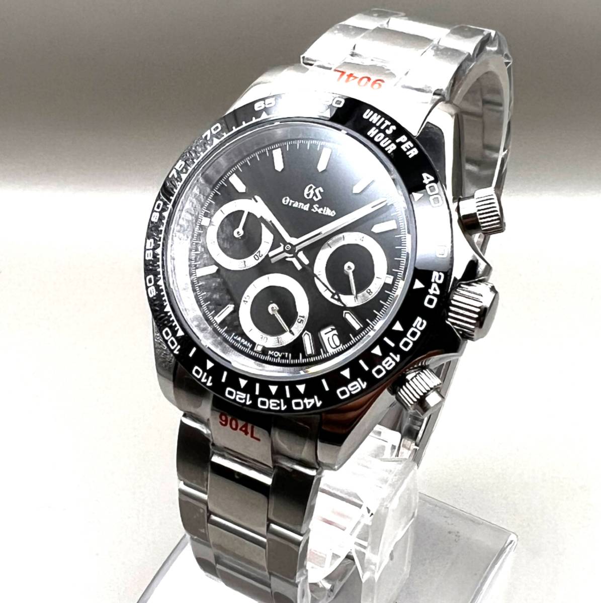 seiko mod クロノグラフ VK63 カスタム クォーツ 腕時計-