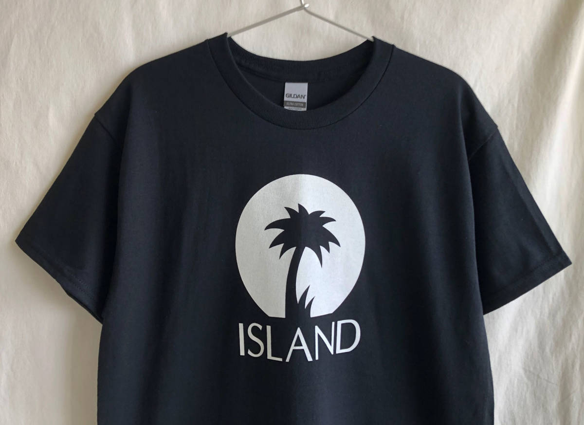  быстрое решение [ за границей покупка есть / новый товар ]island Records этикетка Logo футболка /L размер / черный /Bob Marley/ Reggae /DUB/ редкость /GILDAN/ очень редкий (luz.is.t.b)