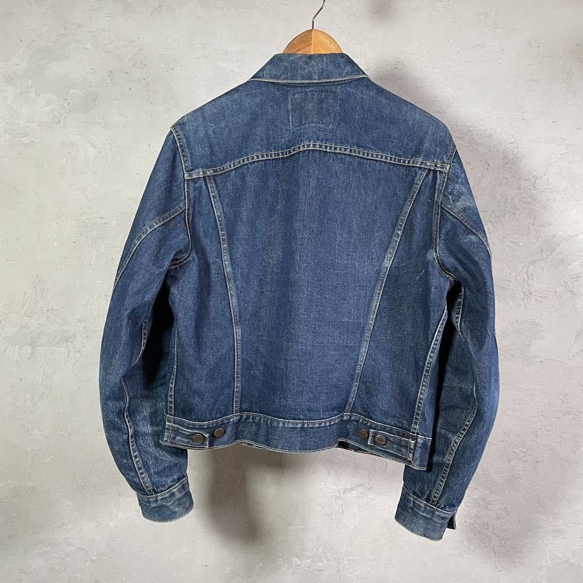 濃紺 60s Levi's 557xx 42 オリジナル vintage デニムジャケット bige リーバイス ビンテージ 3rd 検) 501xx 557 xx 506 507 50s ドス黒_画像3