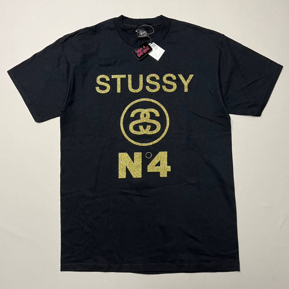 00s Old stussy 斜め初期タグ メキシコ製 デッドストック 黒 M半袖Tシャツ プリントTシャツの画像1