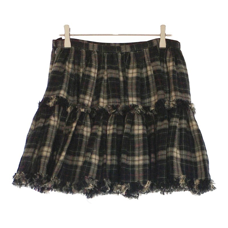 50%OFF】 毛100% ブラック 約S / サイズ36 ミニスカート
