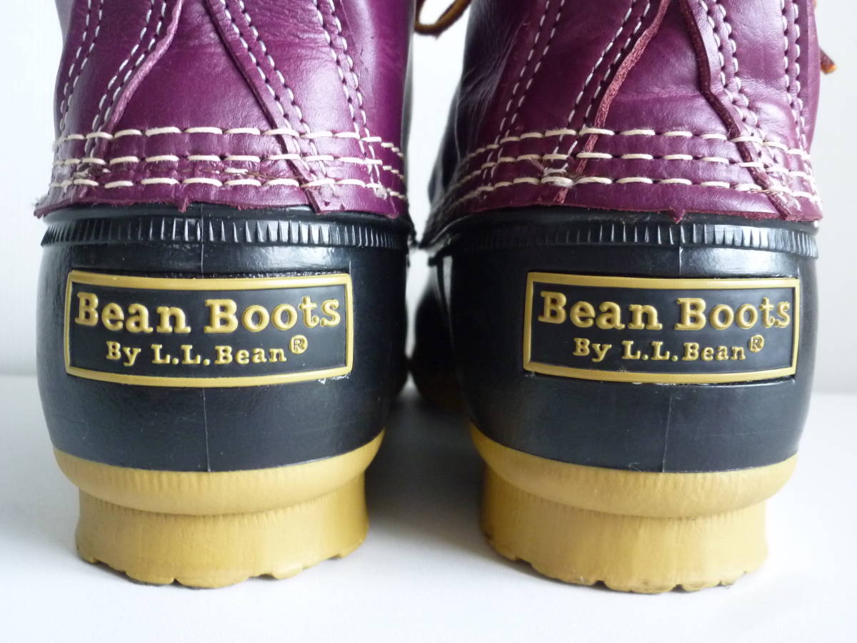 L.L.Bean エルエルビーン　Bean Boots ビーン・ブーツ〈 限定カラー・バーガンディ／ブラック 〉MADE IN U.S.A.　24cm　美品_画像9