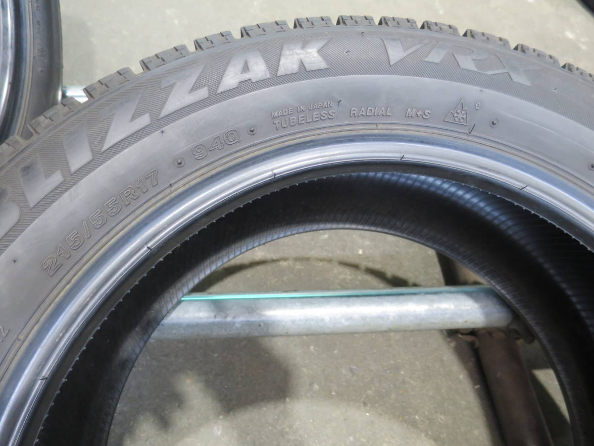 18年製 215/55R17 94Q ◆ブリヂストン BLIZZAK VRX◆ 4本 B658 スタッドレス_画像8