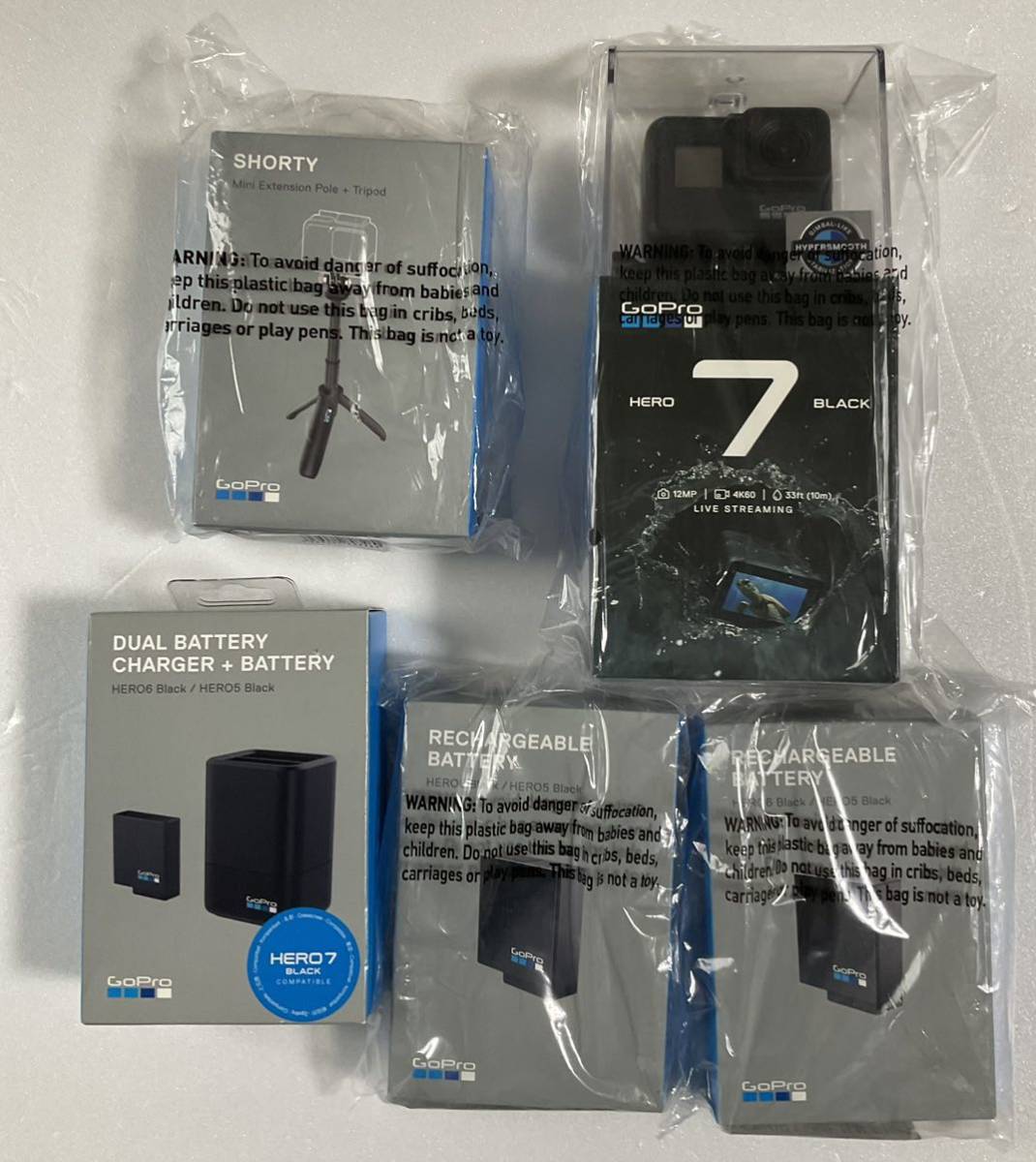 GoPro HERO7 ゴープロ バッテリーチャージャー 予備バッテリー セット