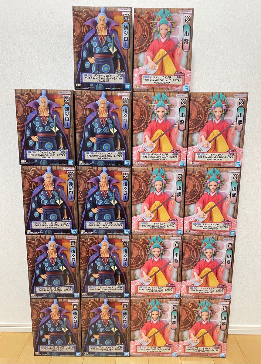 ワンピース DXF EXTRA ワノ国 フィギュア 傳ジロー 小紫 ×9  計18点セット まとめ売り