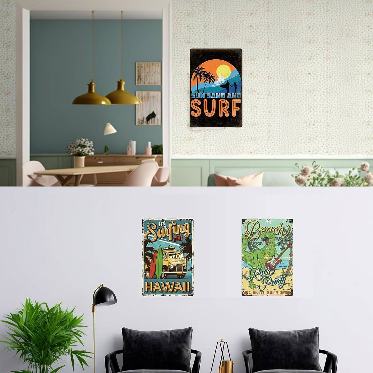 【SURF4】ブリキ 看板 カフェ フード アメリカン プレート レトロ 雑貨 ヴィンテージ風 インテリア 壁飾り アンティークの画像5