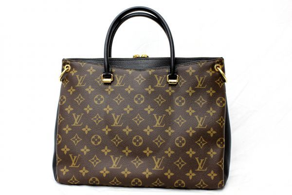 ●本物 極上品 超美品 ヴィトン VUITTON パラス M42756 ショルダーバッグ ハンドバッグ トートバッグ ２WAY モノグラム ノワール Z1778_画像4