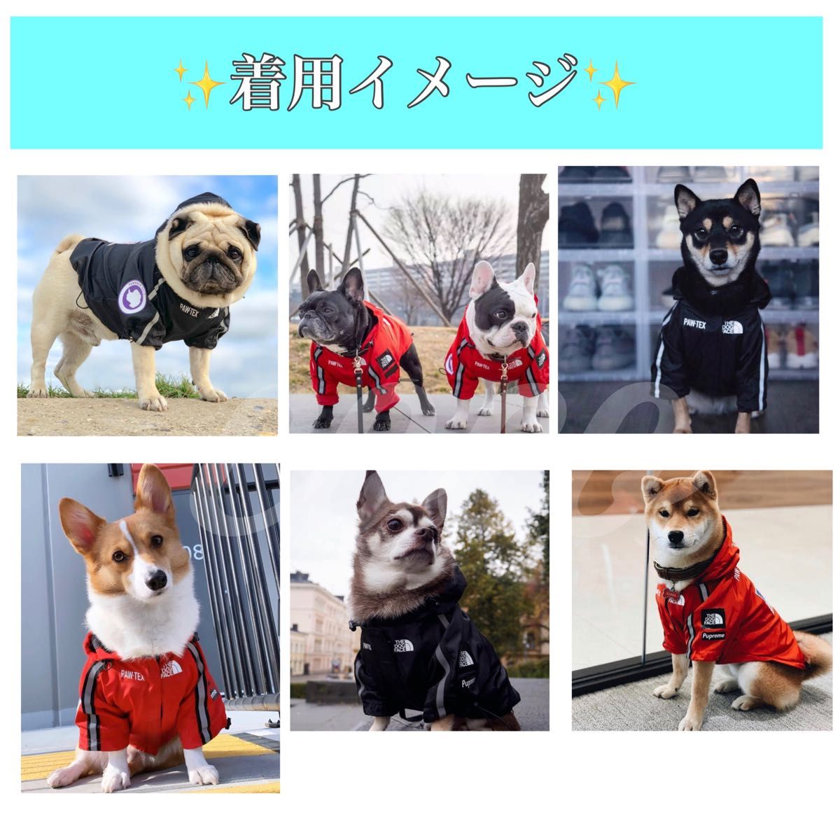 ブラック ペットXL レインコート パーカー カッパ 犬用雨具 秋冬服 犬 服