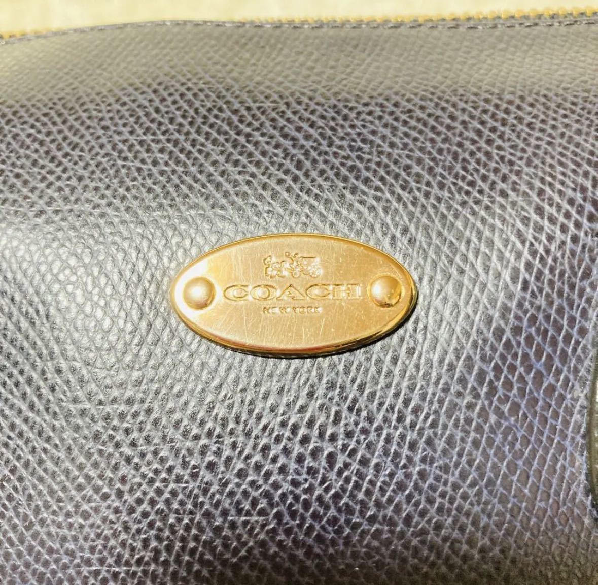 【アパレル】☆美品☆ COACH コーチ 2way ミニボストン ショルダー ハンドバッグ ネイビー レザー レディース 人気 おしゃれ かばん 鞄_画像5