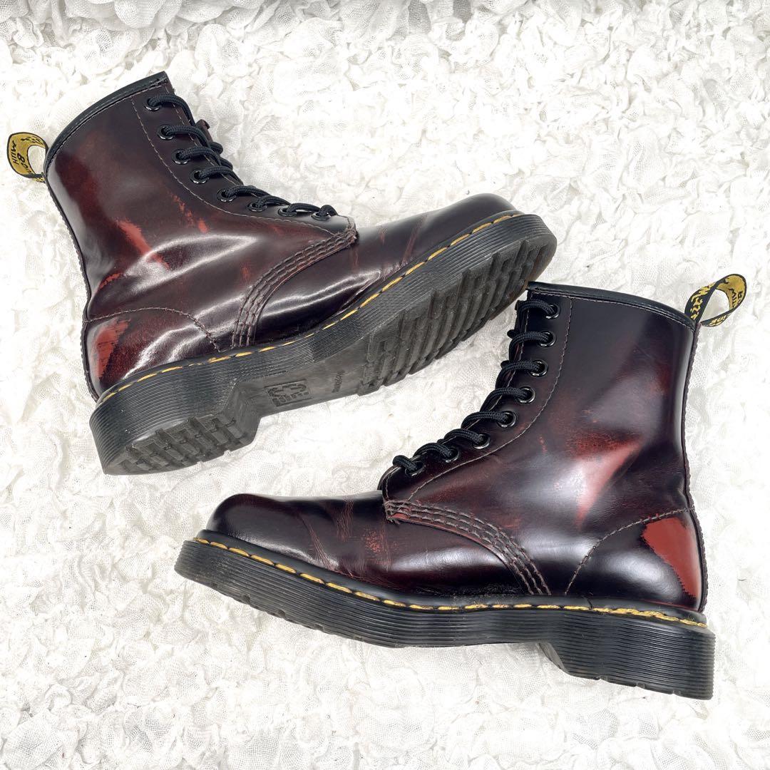 s129【美品】 Dr martens【ドクターマーチン】チェリーレッド 8ホール