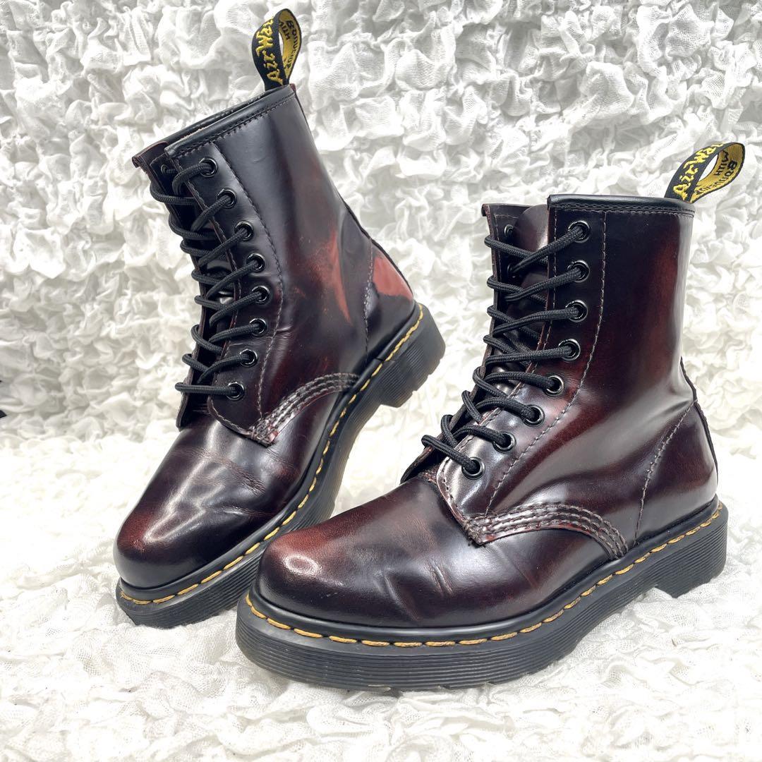 s129【美品】 Dr martens【ドクターマーチン】チェリーレッド 8ホール