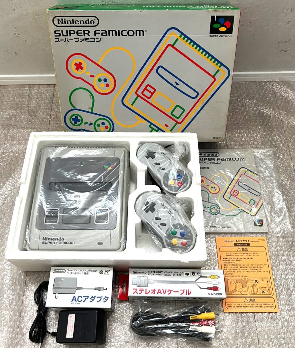 本体美品・コントローラー新品未開封〉SFC スーパーファミコン 本体