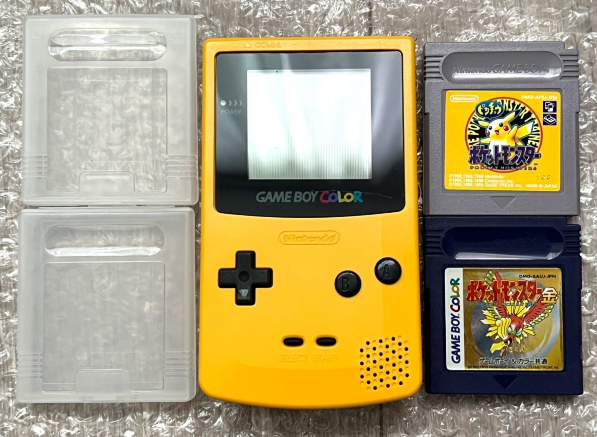 良品 み GB GBC ゲームボーイカラー 本体 イエロー＋