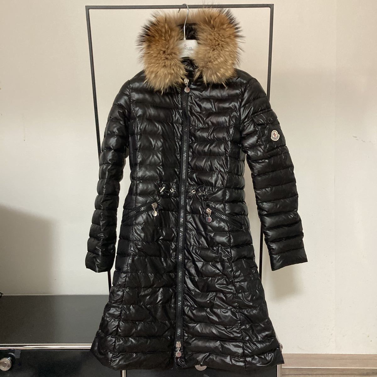 MONCLER★モンクレール ★リアルファーロングダウン★ブラック★サイズ00