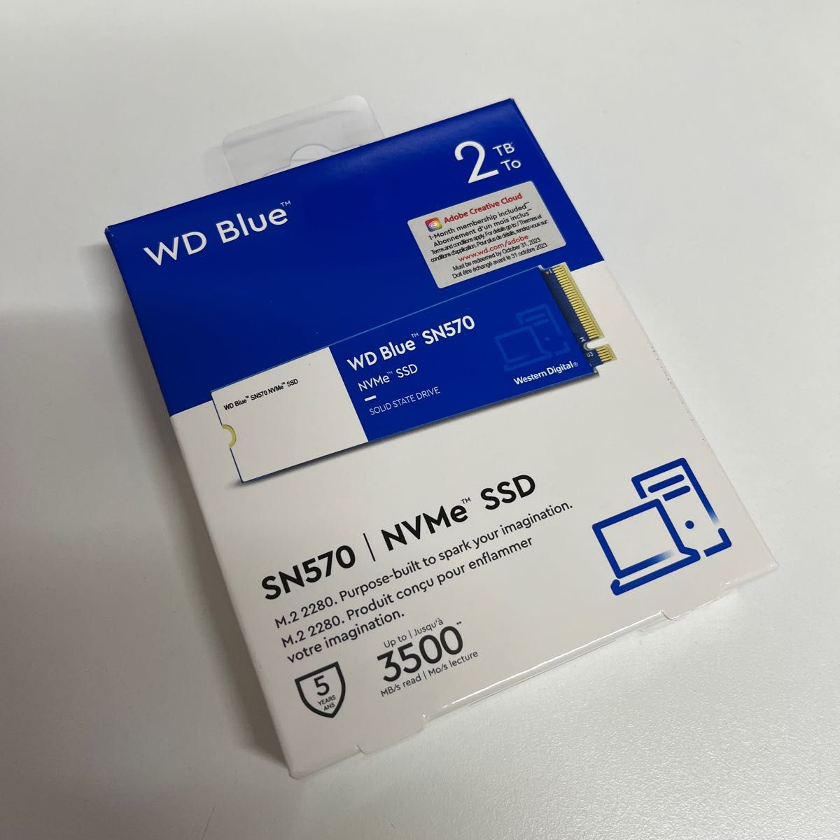 新品未開封！ Western Digital M.2 NVMe WD BLUE SN570 SSD 2TB WD200T3B0C