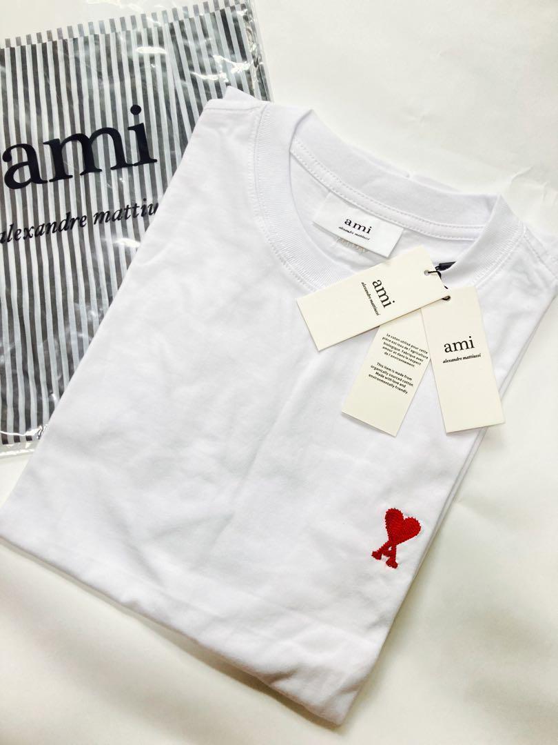 アミパリス AMI 半袖Tシャツ 白×赤 Lサイズ｜PayPayフリマ