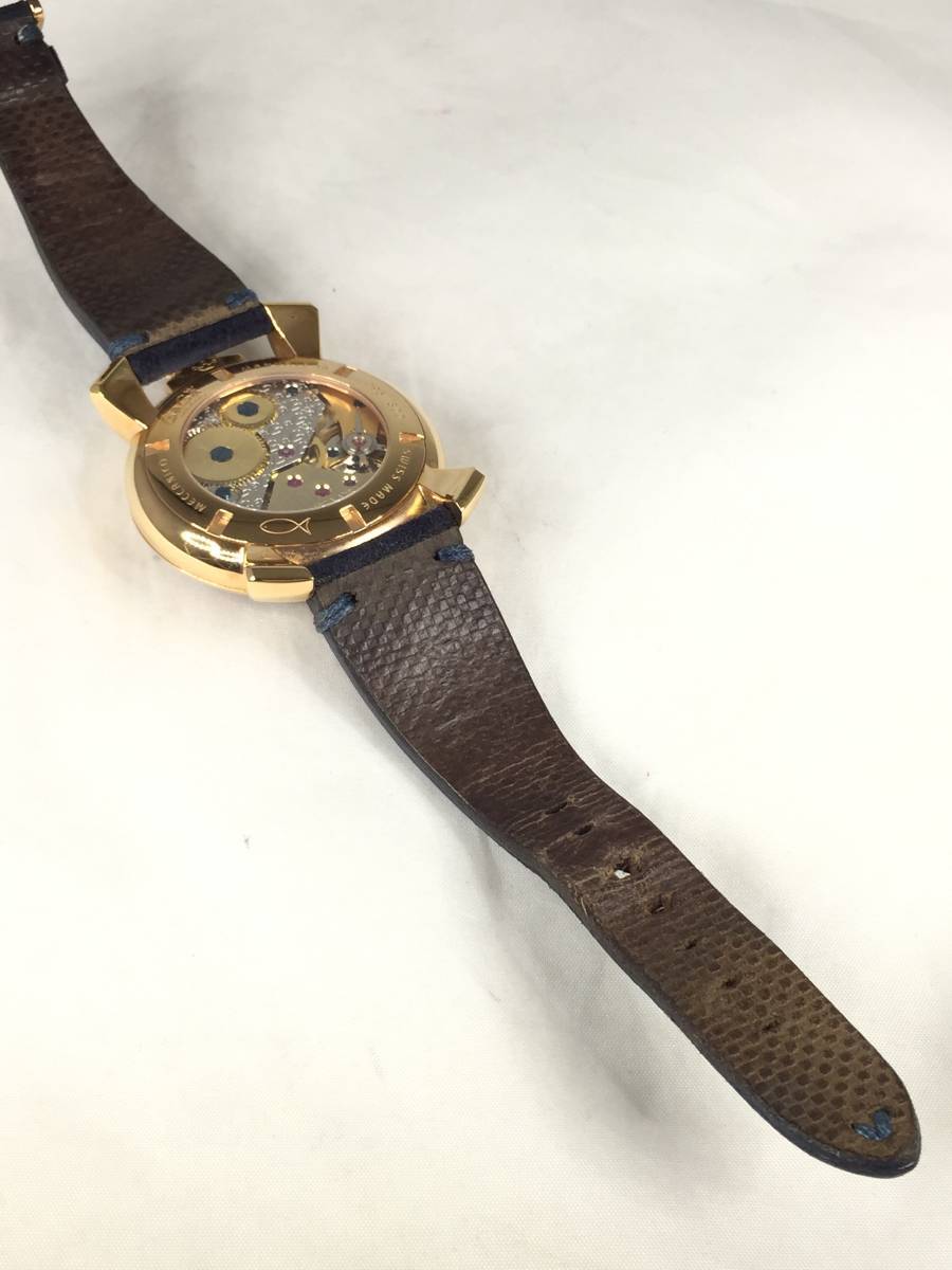 【中古品】GaGa MILANO ガガミラノ マヌアーレ48mm ラスベガス 世界300本限定 5011.LV.02.S 手巻き 稼働品 付属品あり メンズ腕時計_画像9