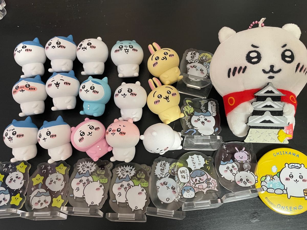 ちいかわ フィギュア セット まとめ売り うさぎ ハチワレ ちいかわ 15点 ぬいぐるみ 缶バッジ アクスタ