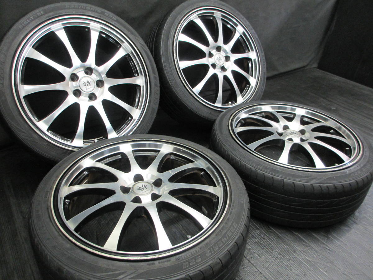 ★極上品!! LEHRMEISTER BARK ZHEN PCD100-5H+国産タイヤ 225/40R18 4本SET!!★プリウス ウィッシュ レガシィ インプレッサ 86 BRZ★_画像3