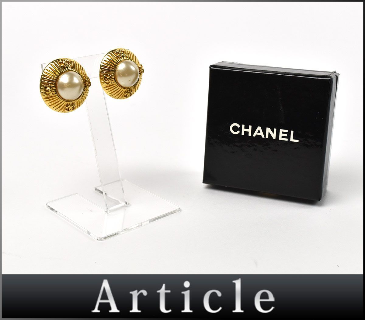 158724□CHANEL シャネル ココマーク イヤリング アクセサリー