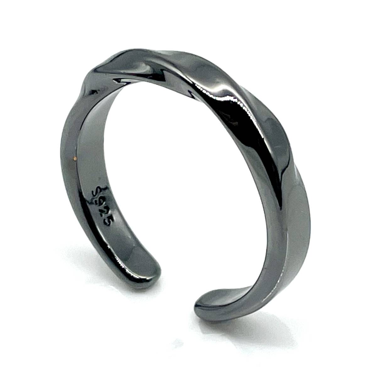  twist design silver ring * ring men's silver 925 16 number ring new goods unused open ring simple casual [PN327-1]