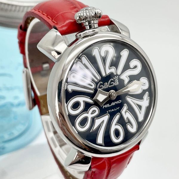 134 ガガミラノ時計 メンズ腕時計 レディース腕時計 マヌアーレ40 レッド-