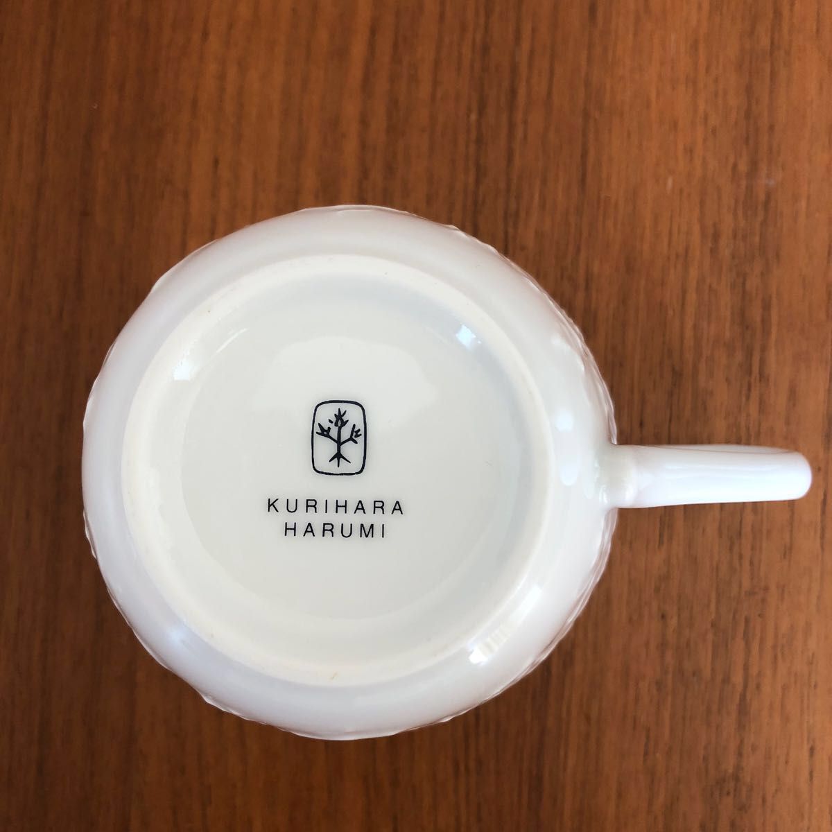 美品】栗原はるみ ティーポット&マグカップセット 陶器 白 美品】栗原はるみ ティーポット&マグカップセット 陶器 白