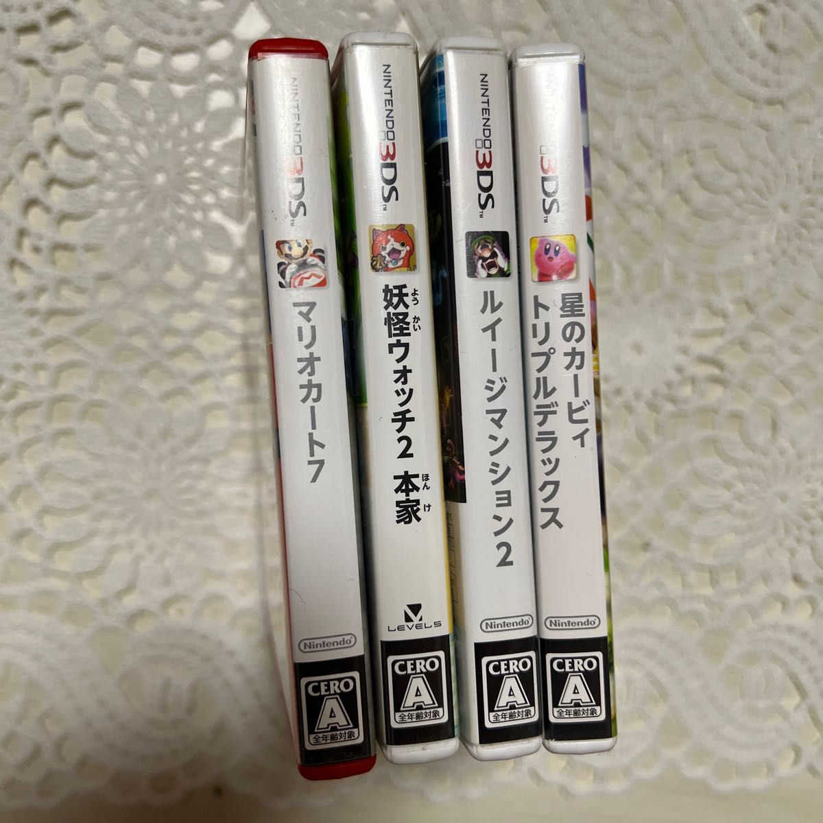 4点セット 3DS 空箱 ケース マリオカート ルイージマンション2 星のカービィ トリプルデラックス 妖怪ウォッチ2 本家