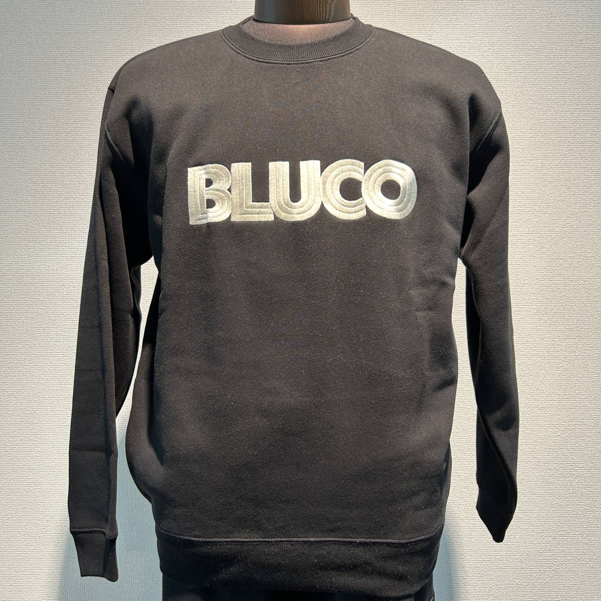 新品未使用　BLUCO　SWEAT SHIRT Embroidery　XLサイズ　 スウェット　シャツ　エンブロイダリー　Black　ブラック　刺　ブルコ　1209