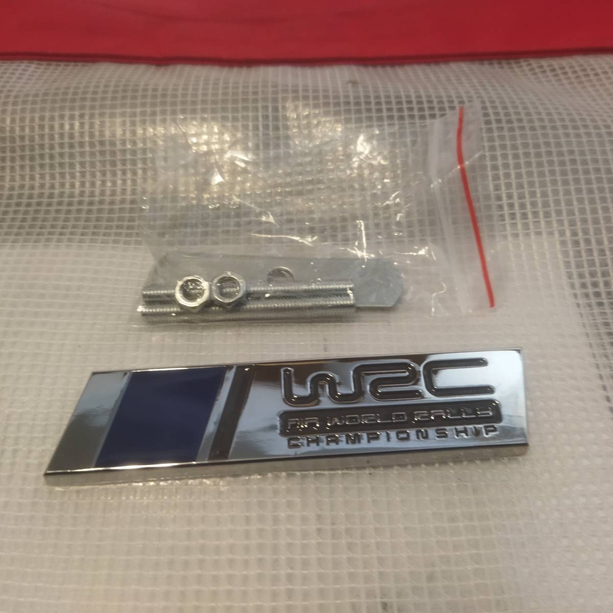 【送料無料】WRC 3Dエンブレム(Fグリル用) メッキシルバー 金属製 スバル　②_画像1