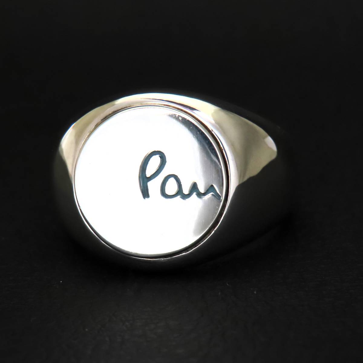 新品同様 美品 Paul Smith ポールスミス 丸型印台 リング 指輪 メンズ シルバー925 20号 14.4g